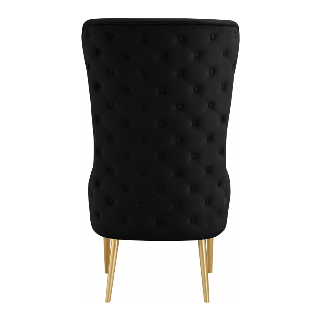 Alexander Black Velvet Accent Chair