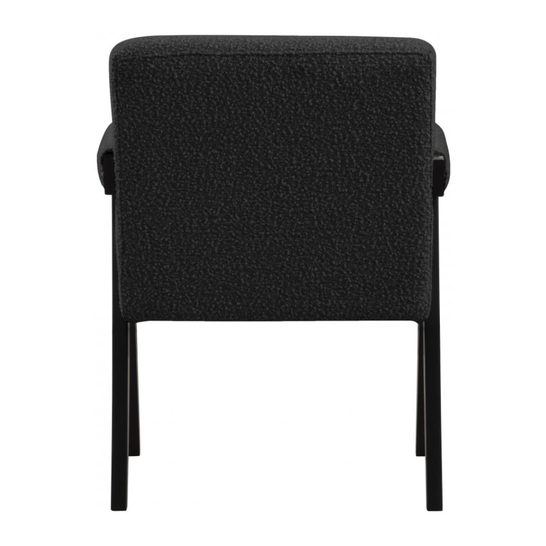 Woodloch Black Boucle Fabric Accent Chair