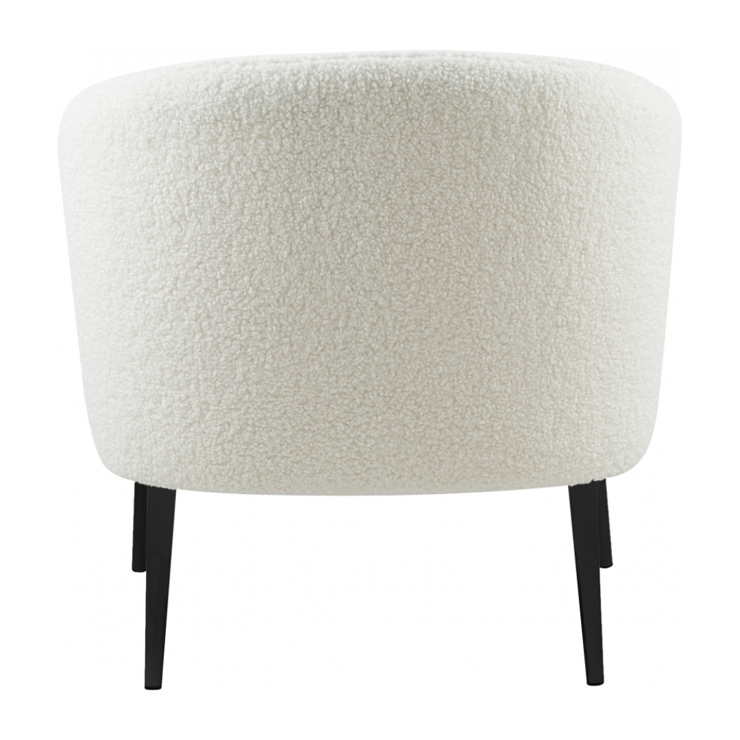 Barlow White Faux Sheepskin Fur Accent Chair