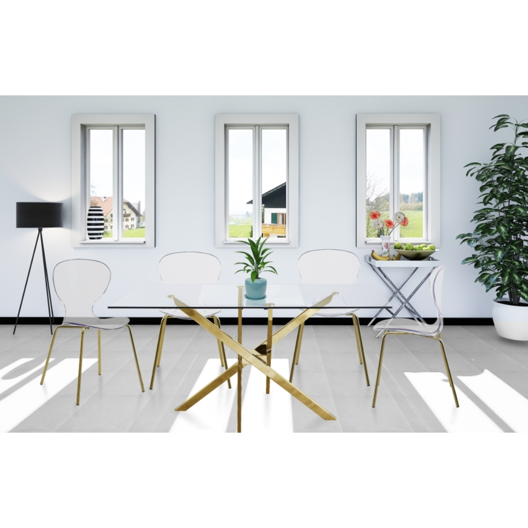 Clarion Gold Metal Dining Chair