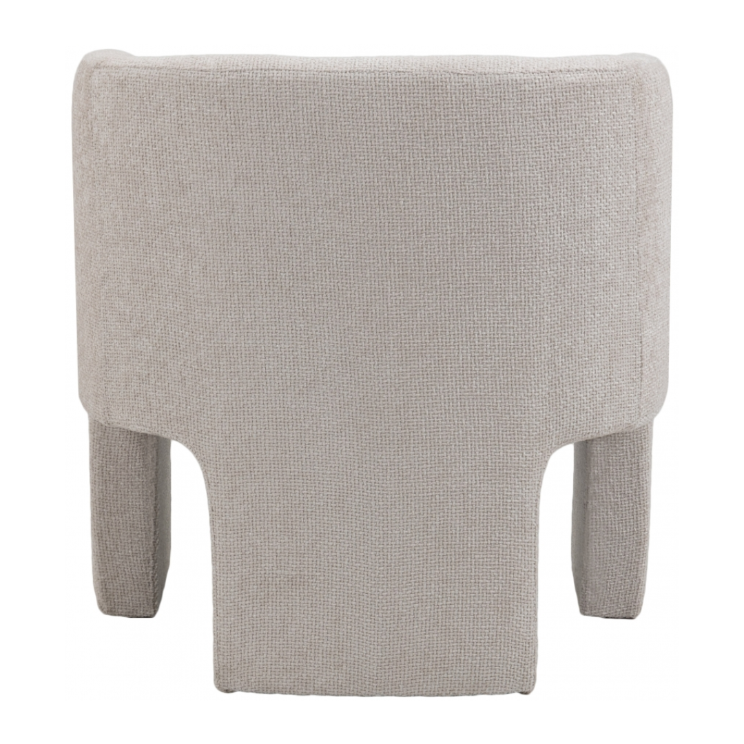 Sawyer Cream Chenille Fabric Accent Chair