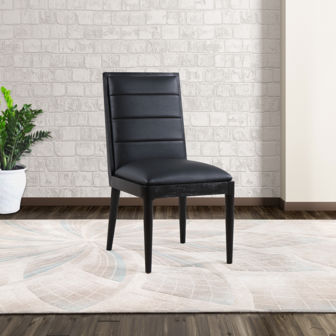 Bristol Black Vegan Leather Dining Chair