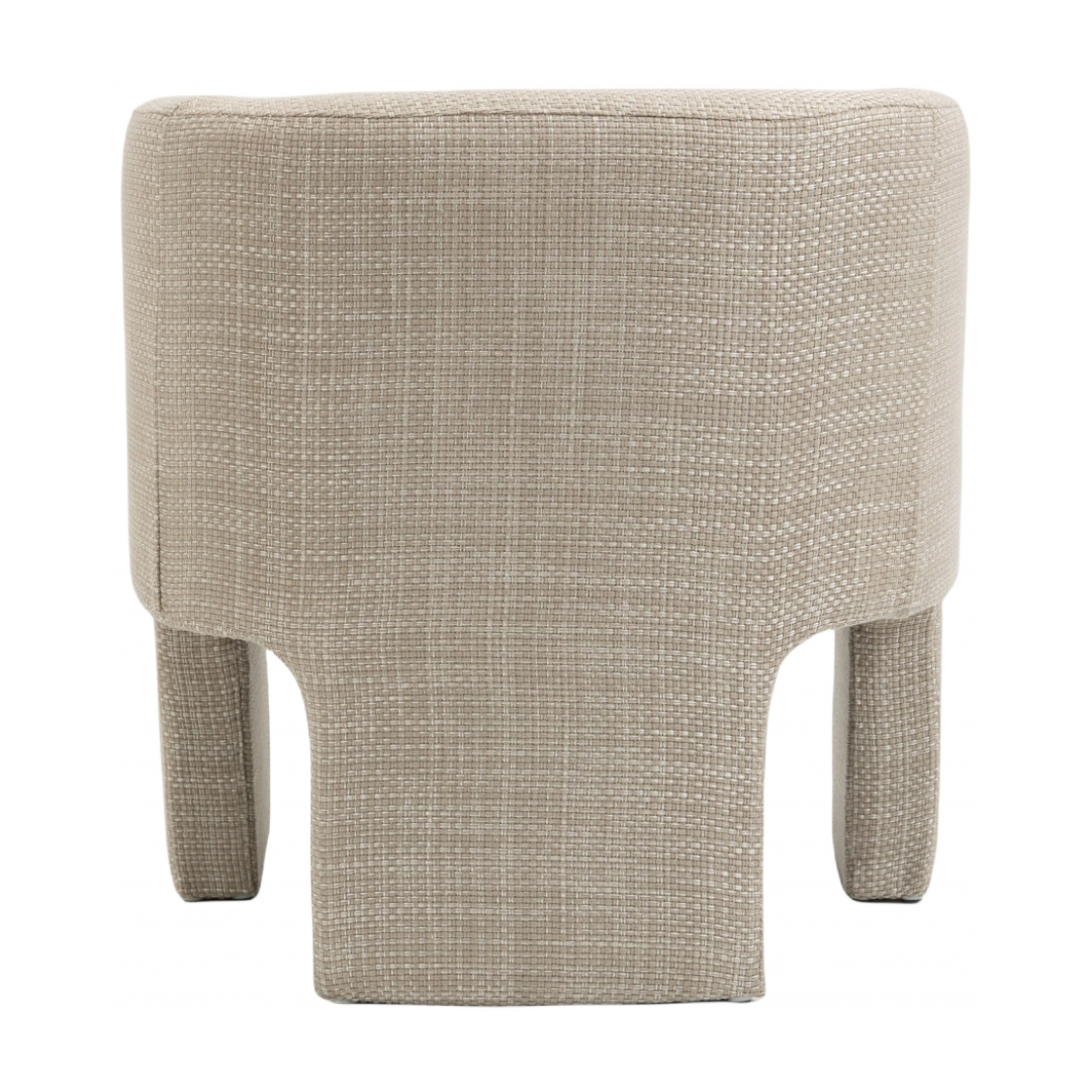 Sawyer Beige Weaved Polyester Fabric Accent Chair