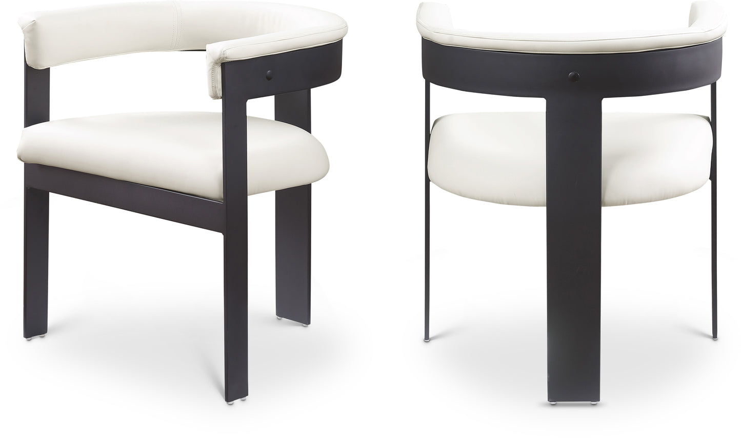 Romeo Black Vegan Leather Dining Chair