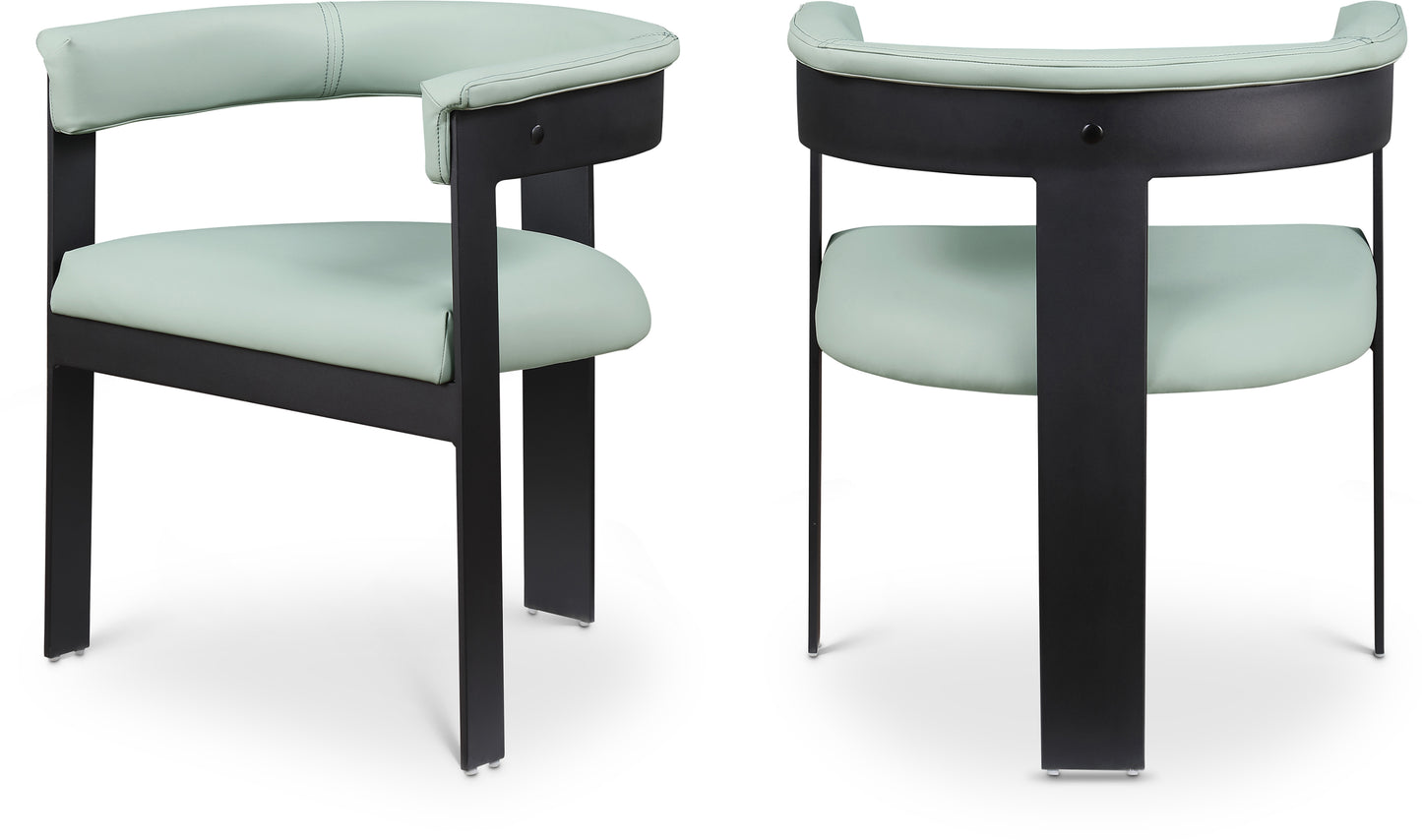 Romeo Black Vegan Leather Dining Chair