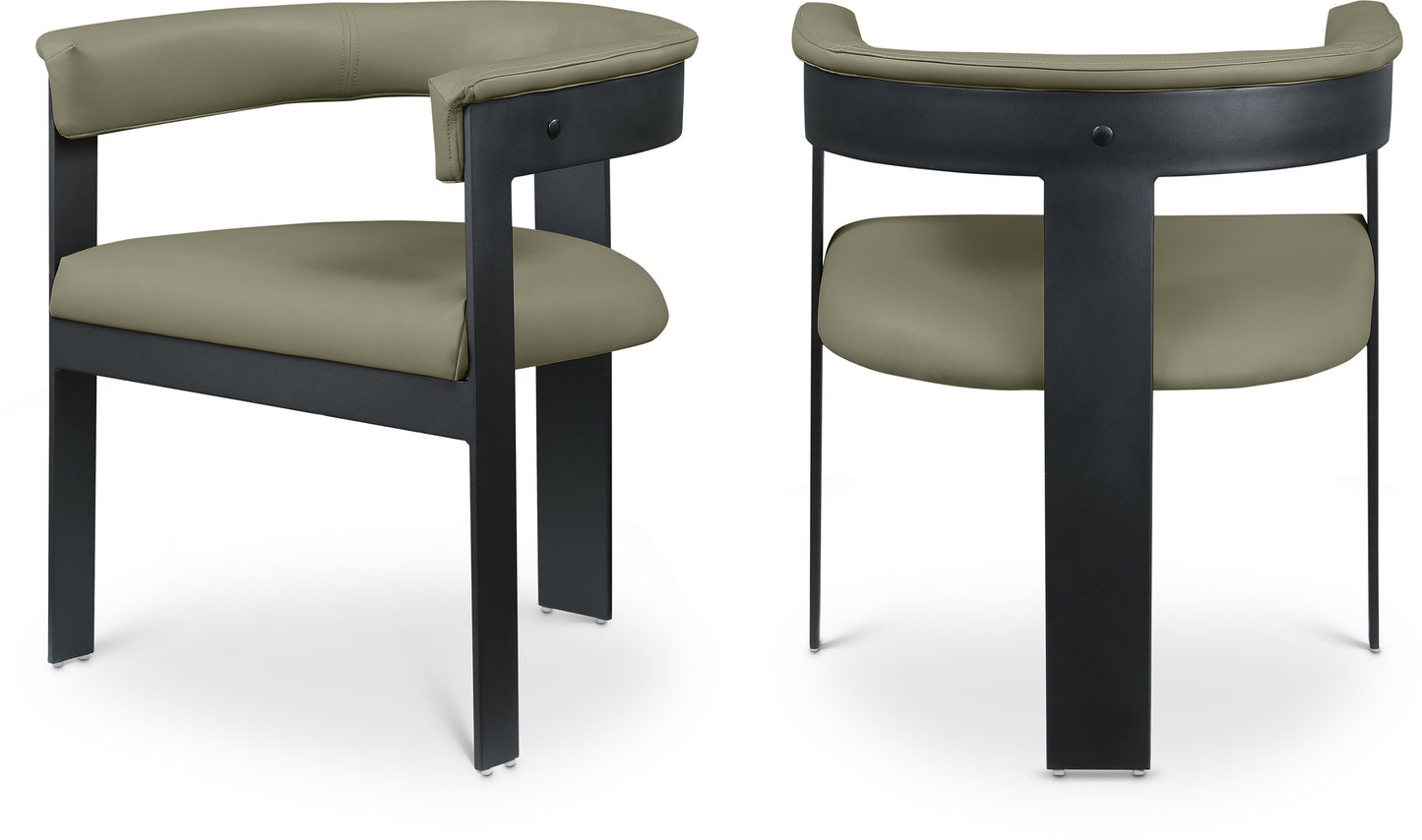 Romeo Black Vegan Leather Dining Chair