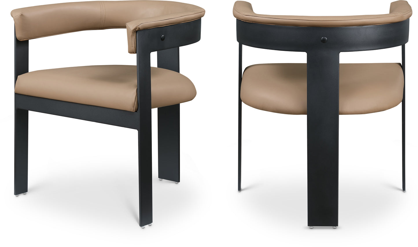 Romeo Black Vegan Leather Dining Chair