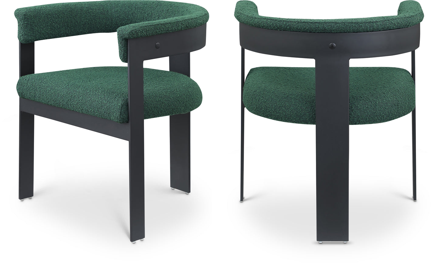 Romeo Black Boucle Fabric Dining Chair