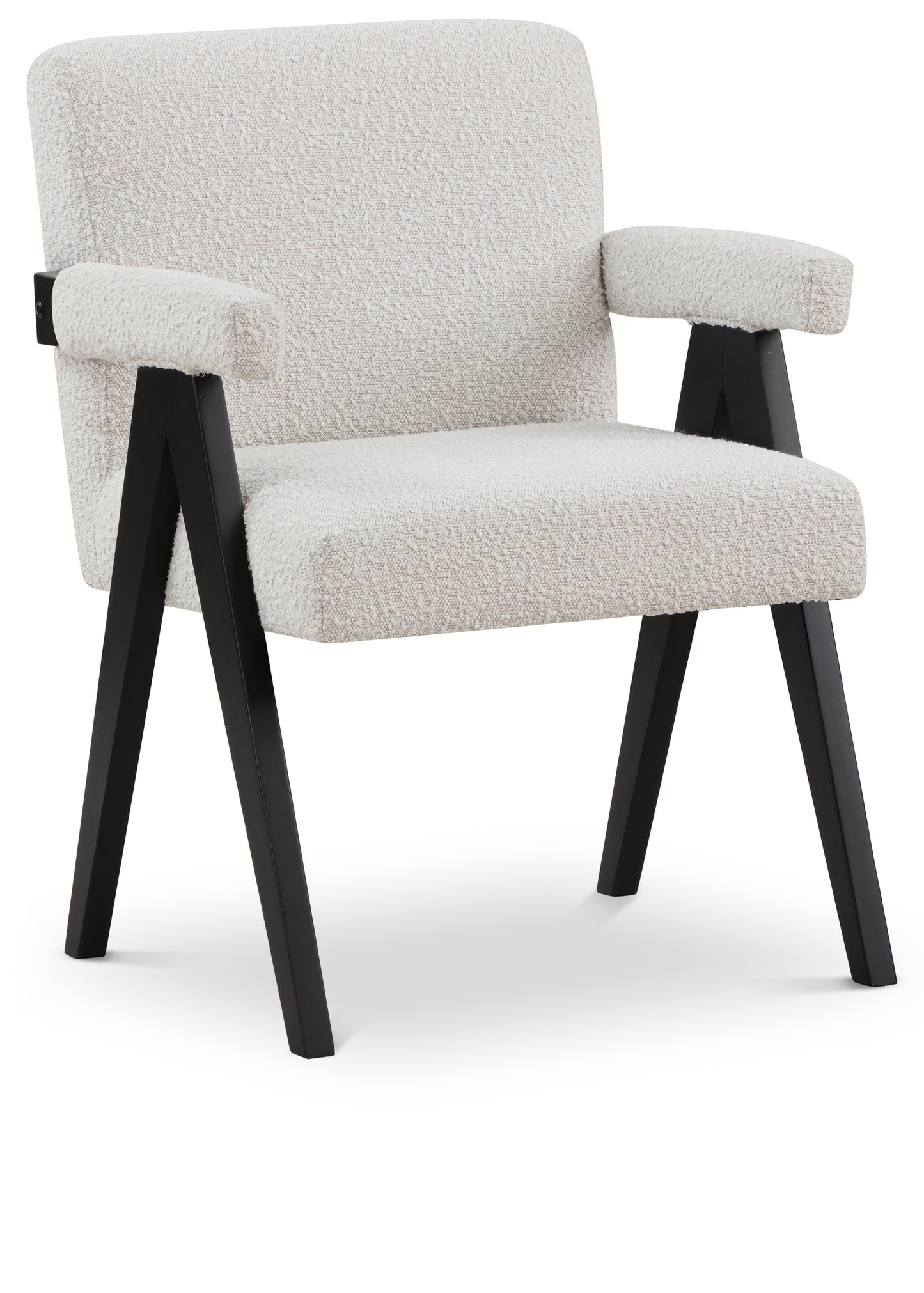 Woodloch Black Boucle Fabric Accent Chair