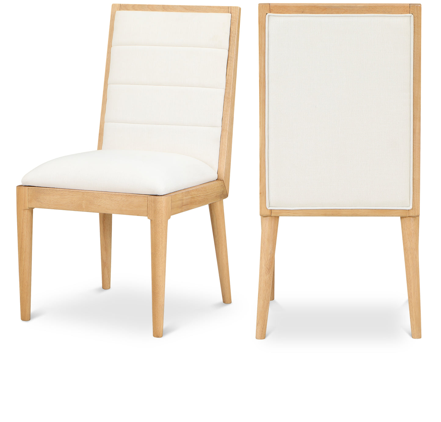 Bristol Cream Linen Textured Fabric Dining Chair