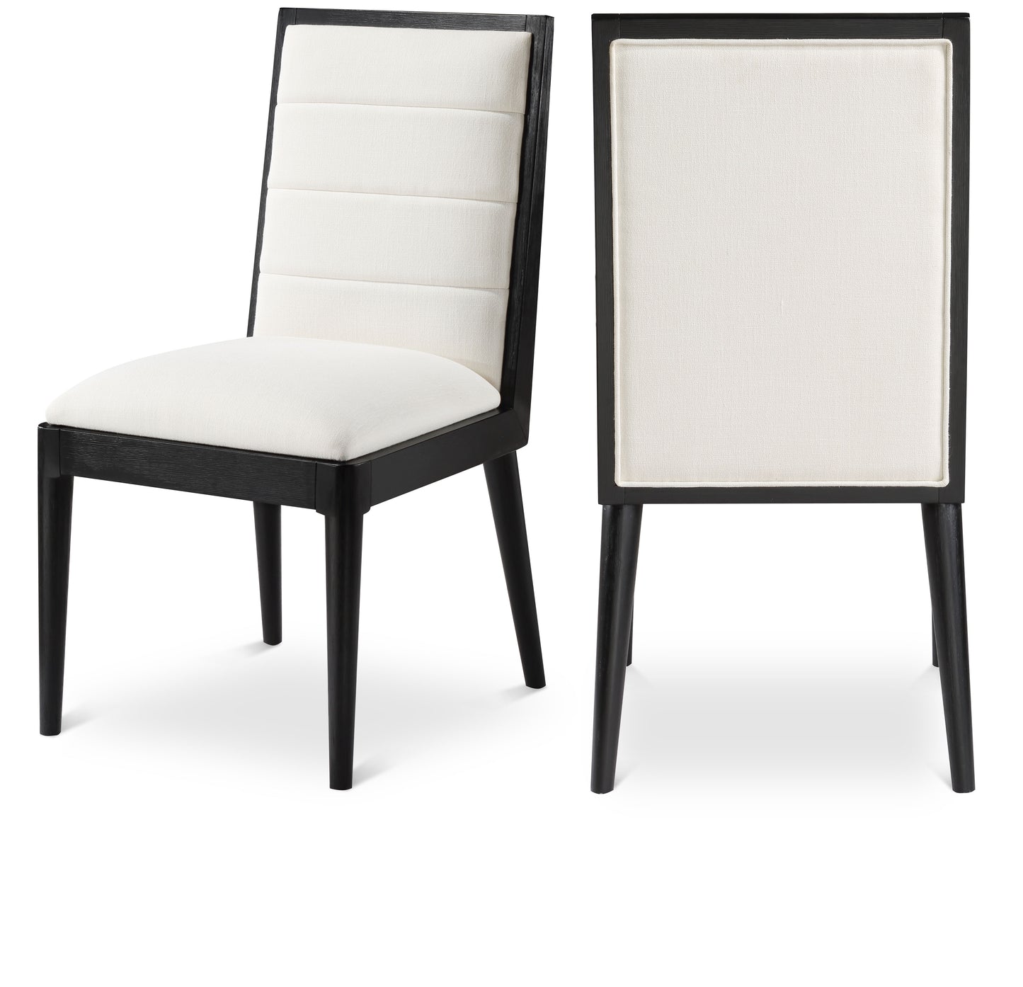 Bristol Cream Linen Textured Fabric Dining Chair