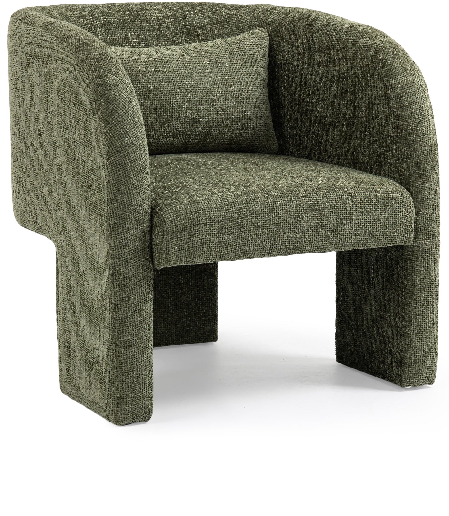 Sawyer Cream Chenille Fabric Accent Chair