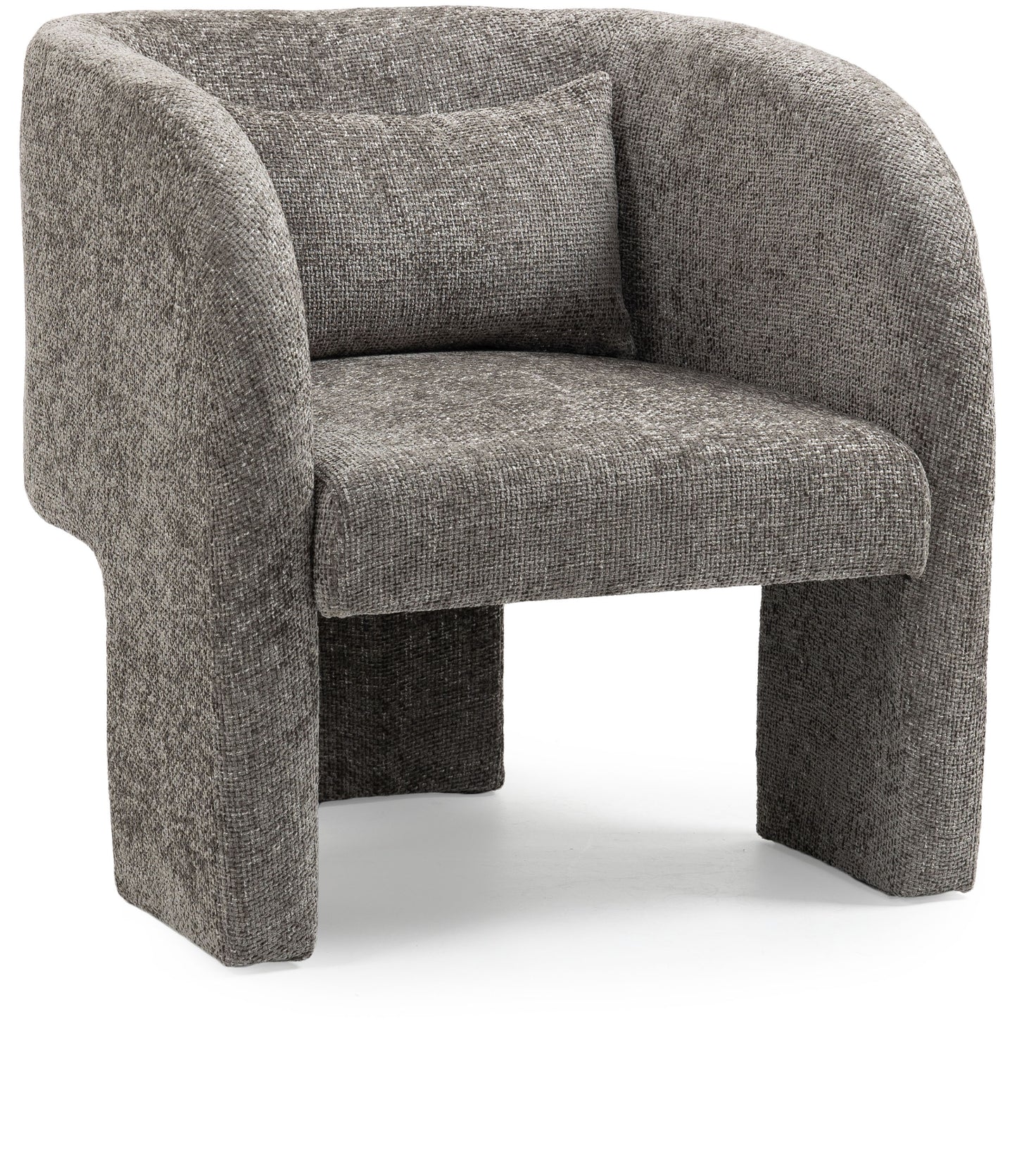 Sawyer Cream Chenille Fabric Accent Chair