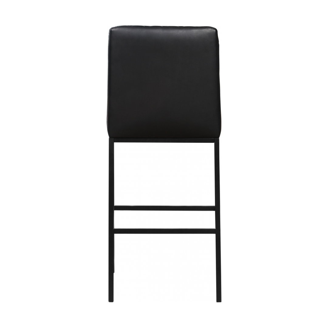 Bryce Black Vegan Leather Stool