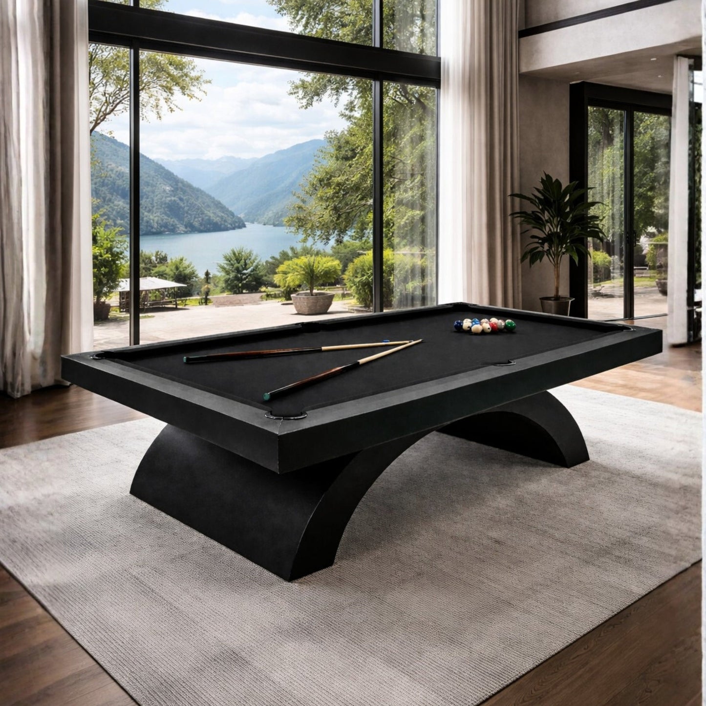 White Billiards Karmen Modern Slate Pool Table - White Billiards