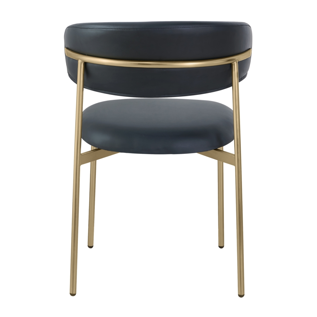 Lupita Black Vegan Leather Dining Chair