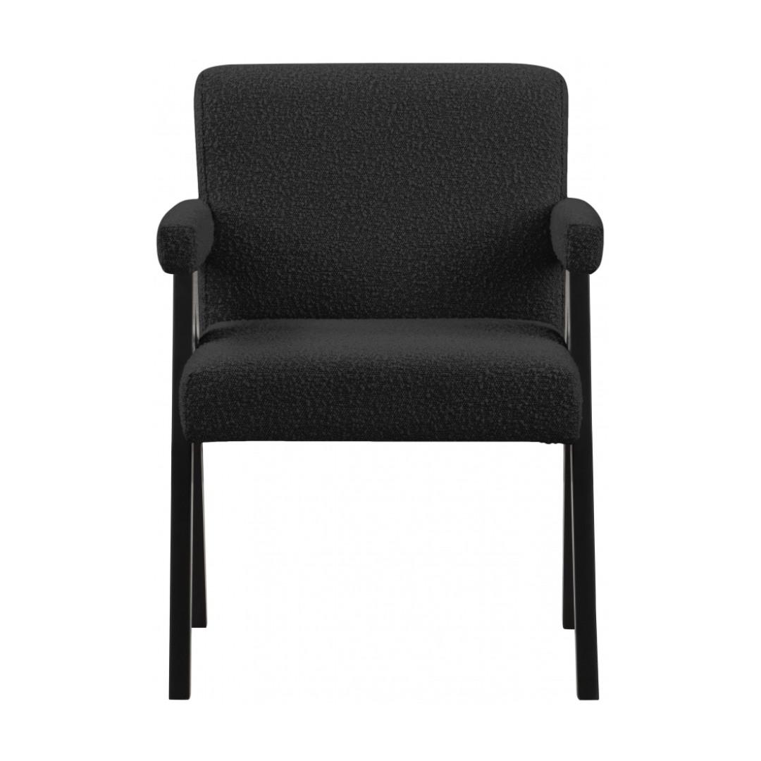 Woodloch Black Boucle Fabric Accent Chair