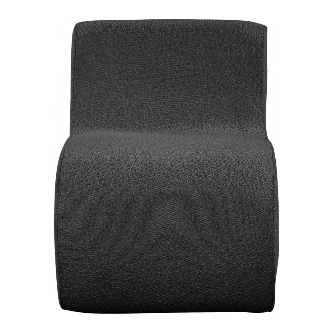 Desiree Black Boucle Fabric Accent Chair