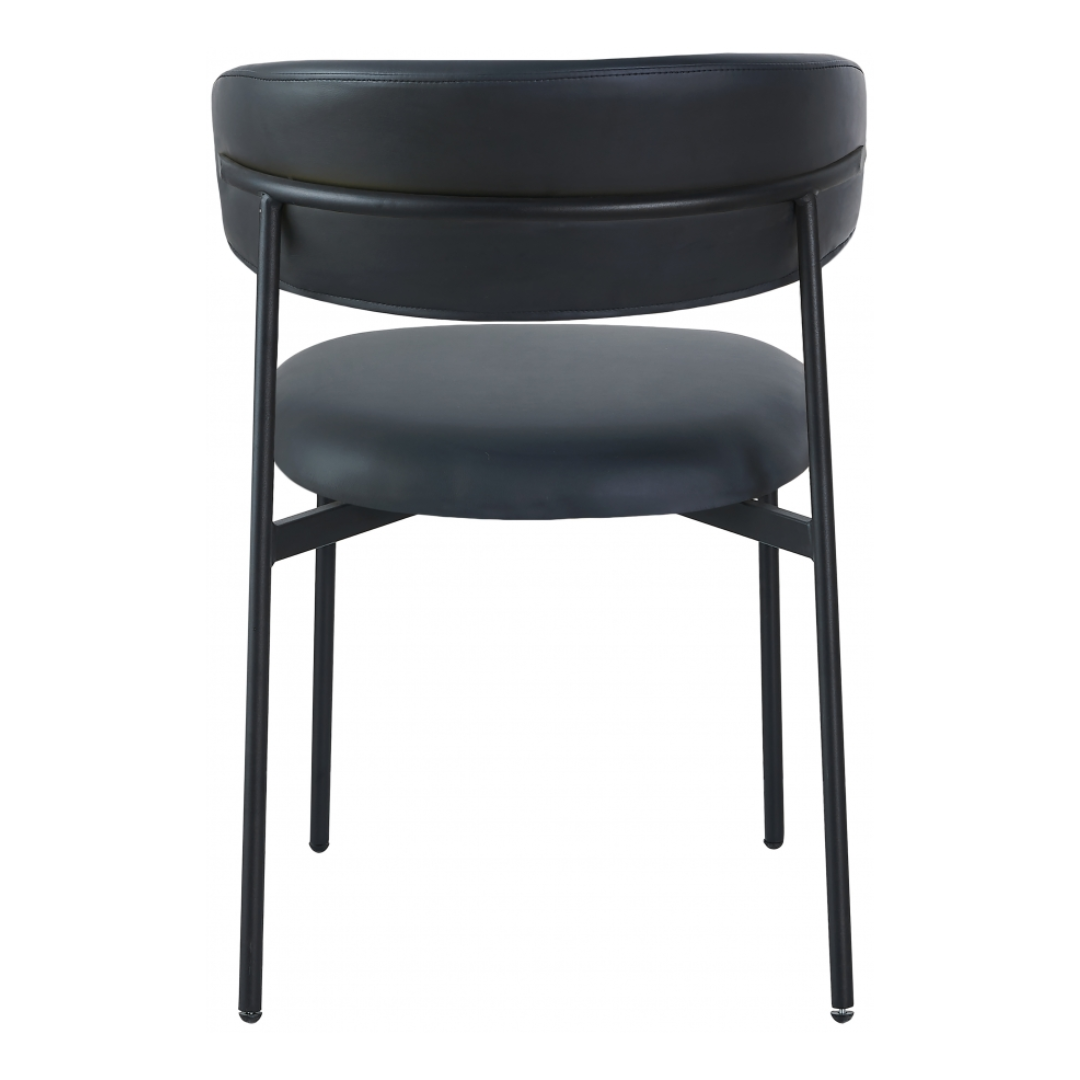 Lupita Black Vegan Leather Dining Chair