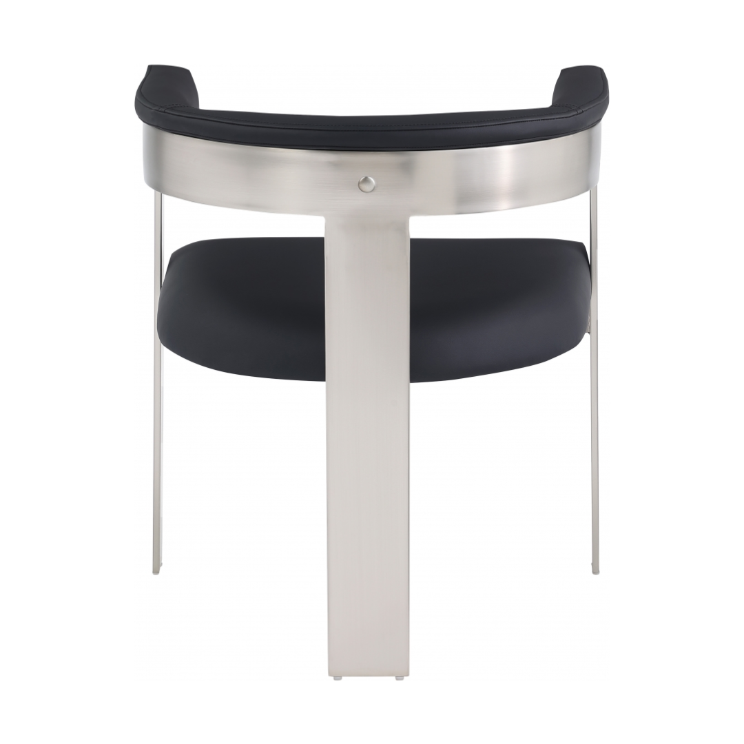 Romeo Black Vegan Leather Dining Chair