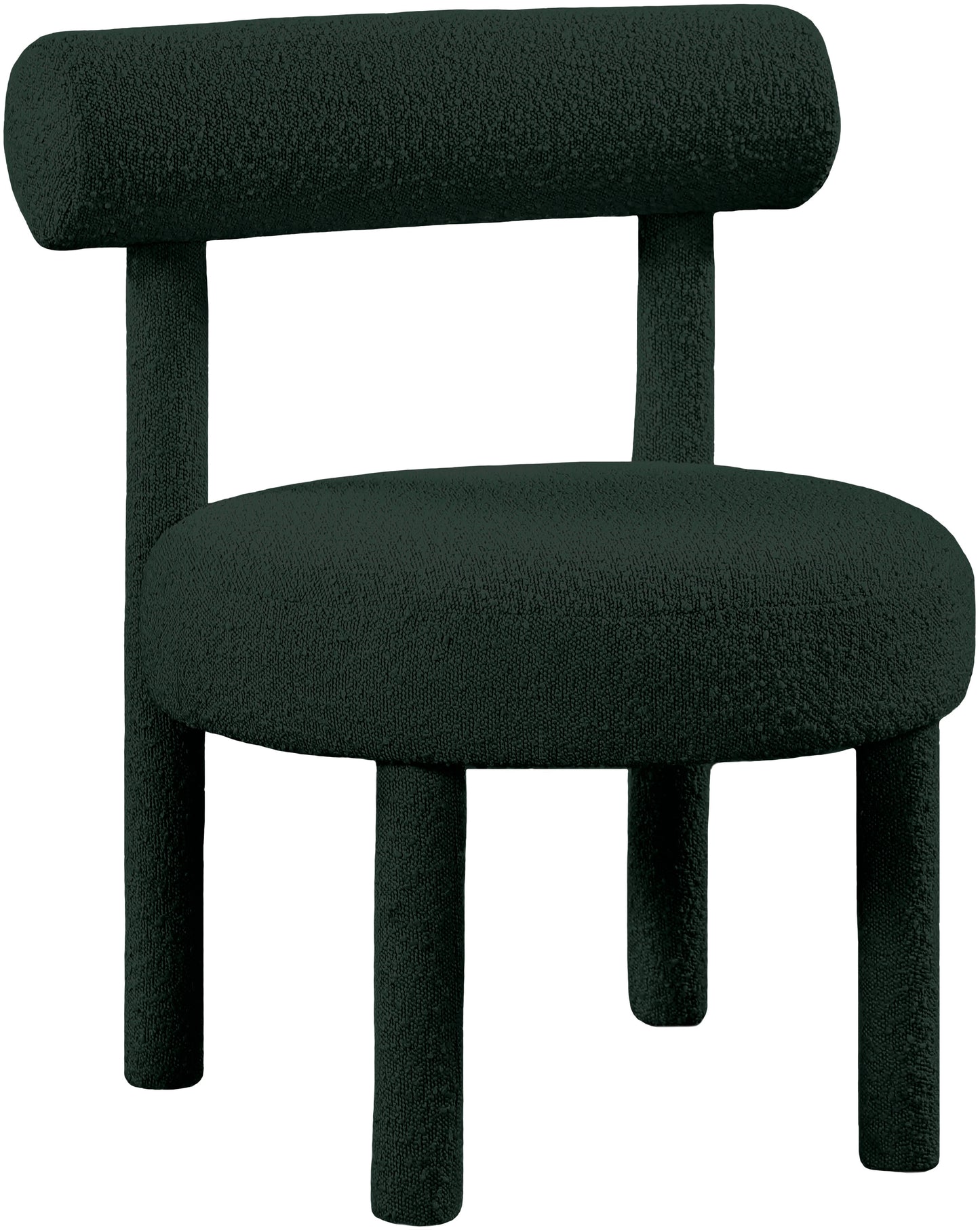 Parlor Black Boucle Fabric Accent Chair