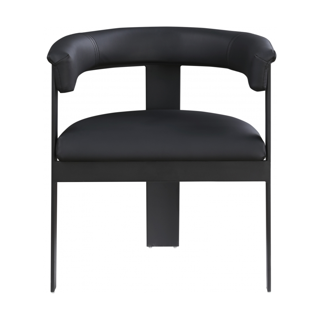 Romeo Black Vegan Leather Dining Chair