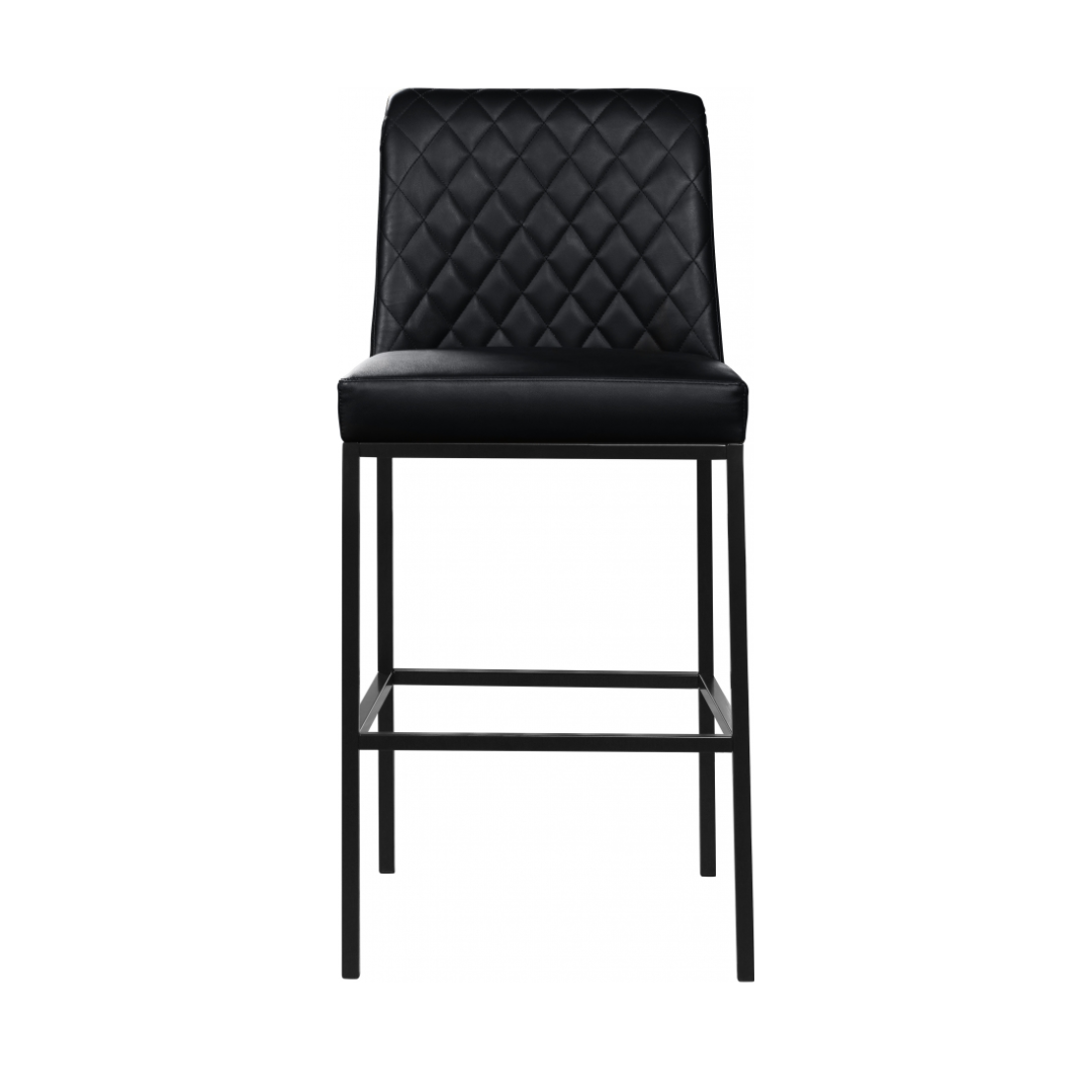 Bryce Black Vegan Leather Stool