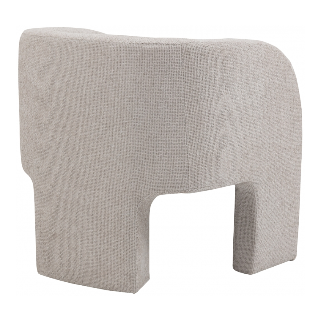 Sawyer Cream Chenille Fabric Accent Chair