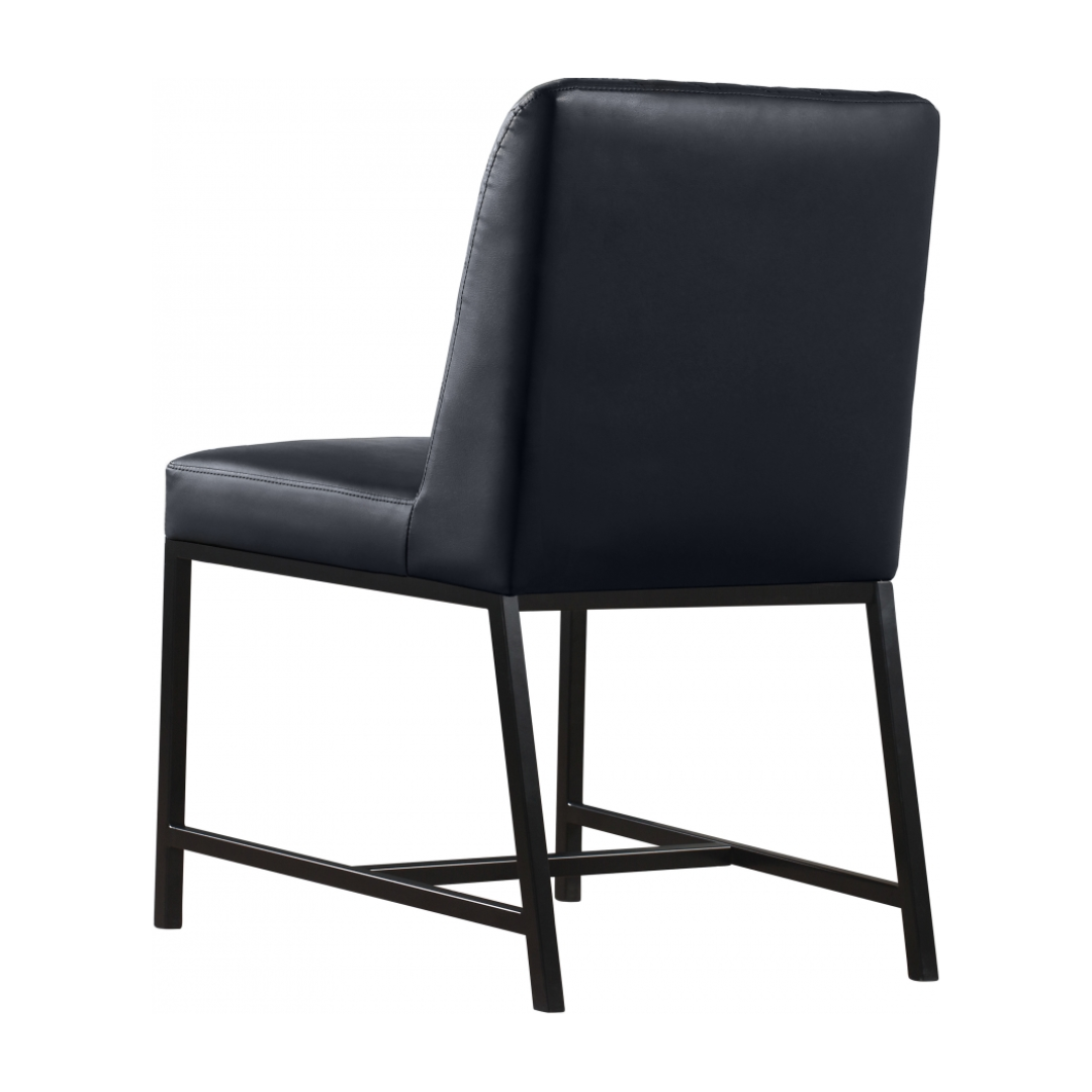 Bryce Black Vegan Leather Dining Chair