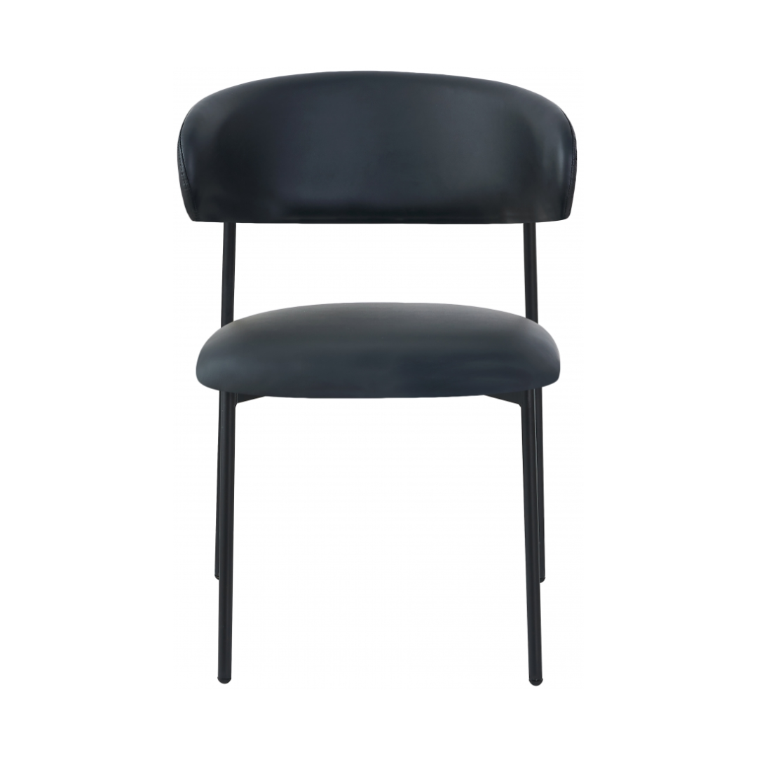 Lupita Black Vegan Leather Dining Chair