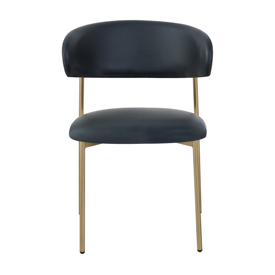 Lupita Black Vegan Leather Dining Chair