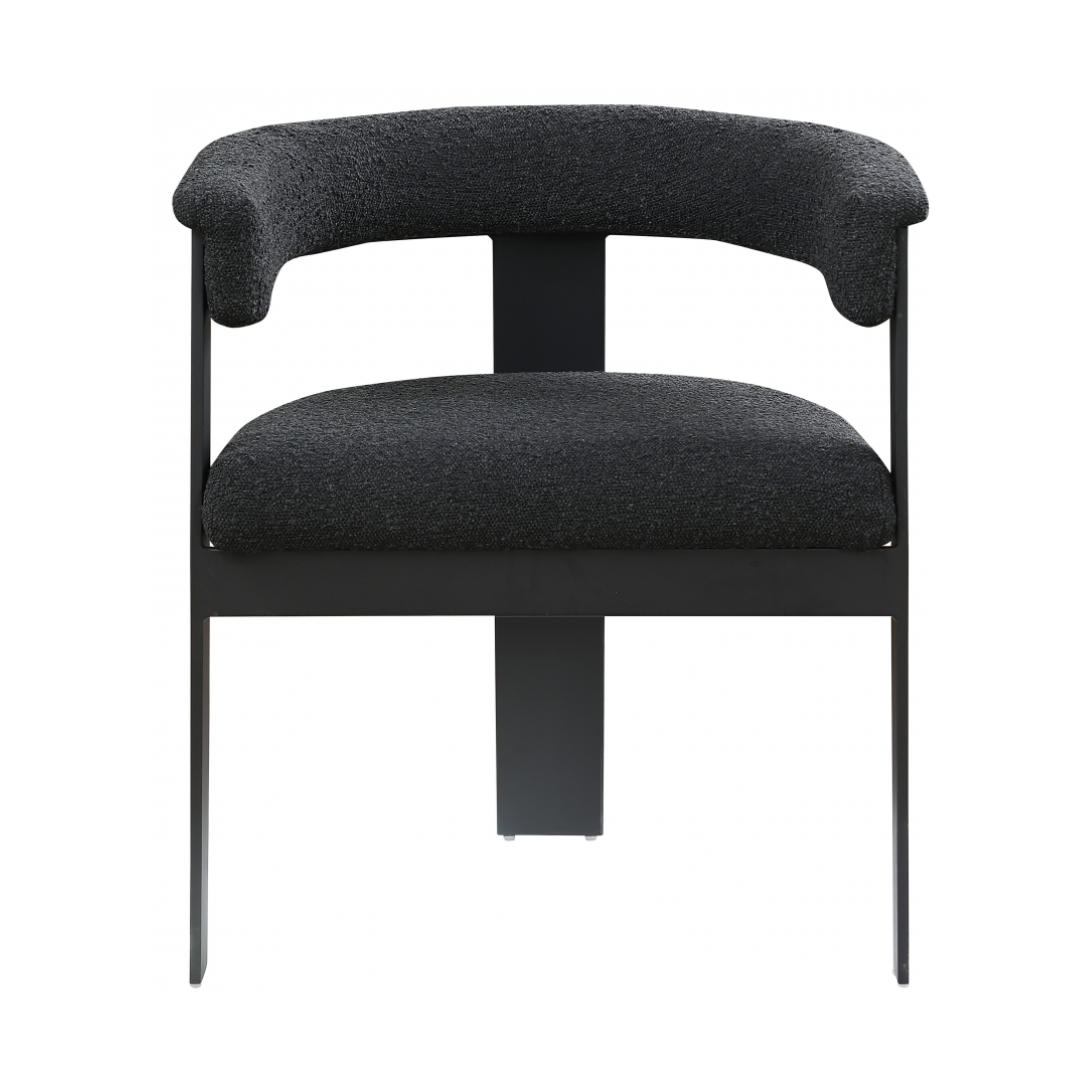 Romeo Black Boucle Fabric Dining Chair