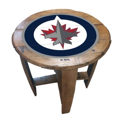 Imperial International NHL Oak Barrel Table