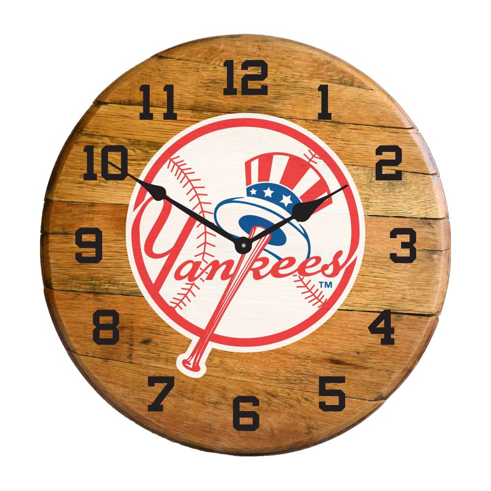 Imperial International MLB Oak Barrel Clock