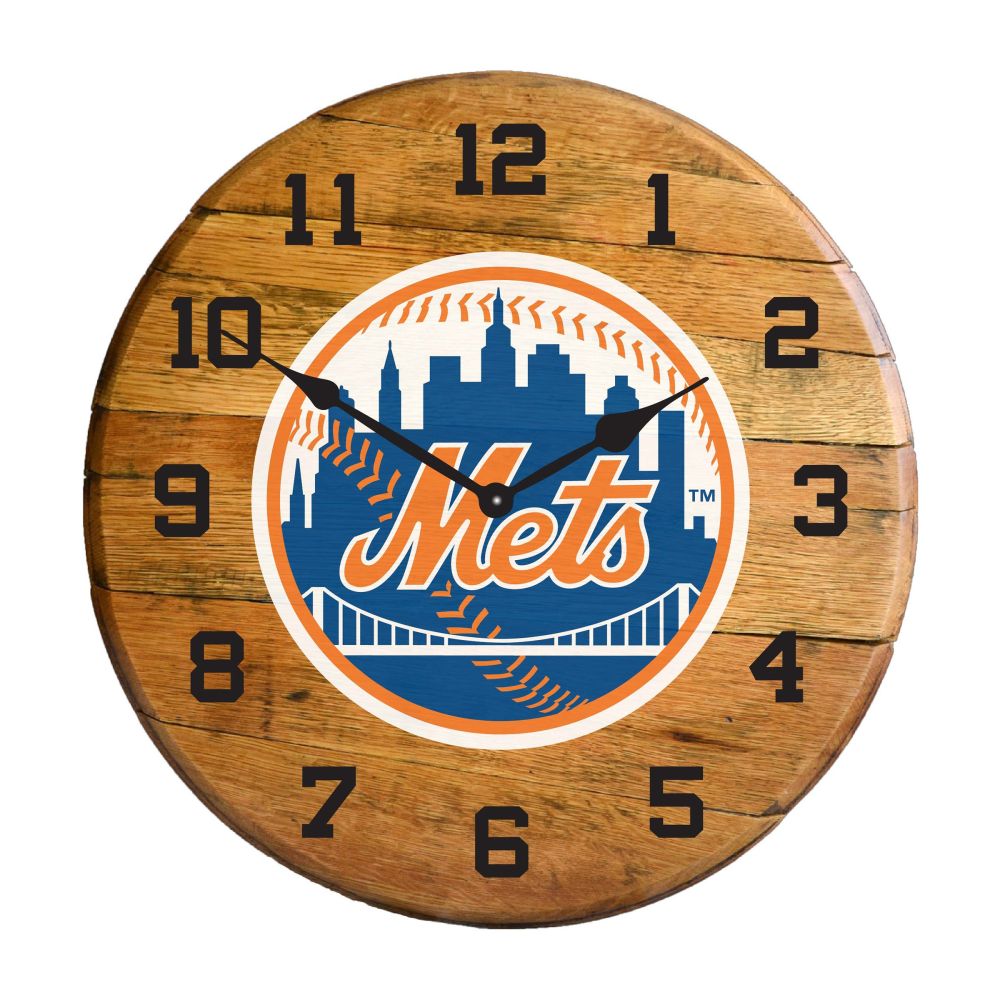 Imperial International MLB Oak Barrel Clock