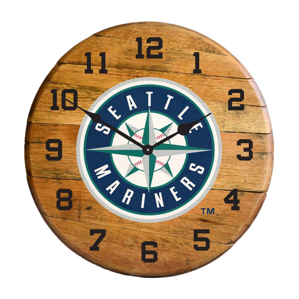 Imperial International MLB Oak Barrel Clock