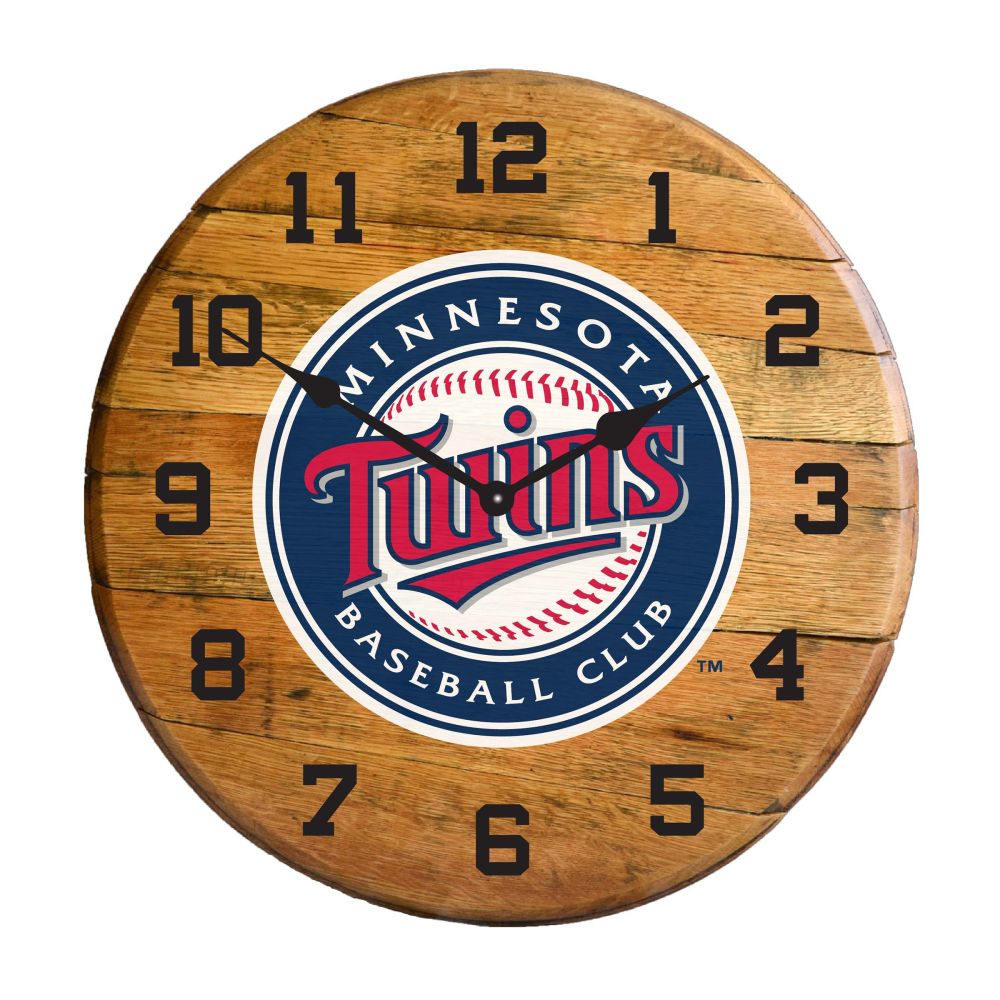 Imperial International MLB Oak Barrel Clock