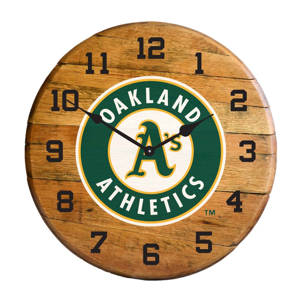 Imperial International MLB Oak Barrel Clock