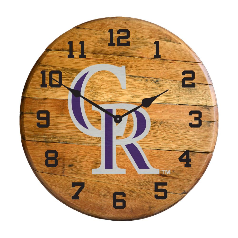 Imperial International MLB Oak Barrel Clock