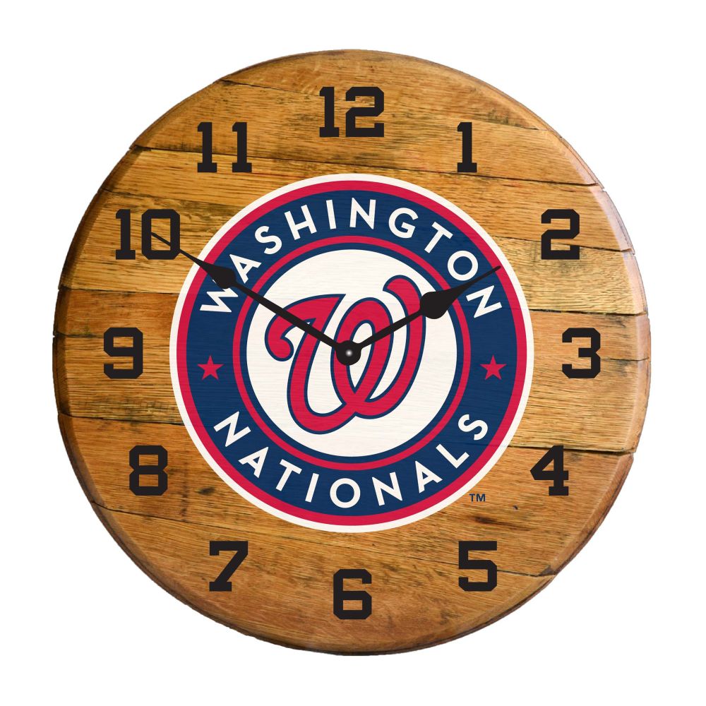 Imperial International MLB Oak Barrel Clock