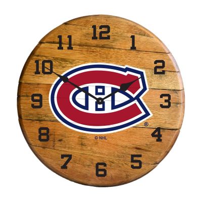 Imperial International NHL Oak Barrel Clock