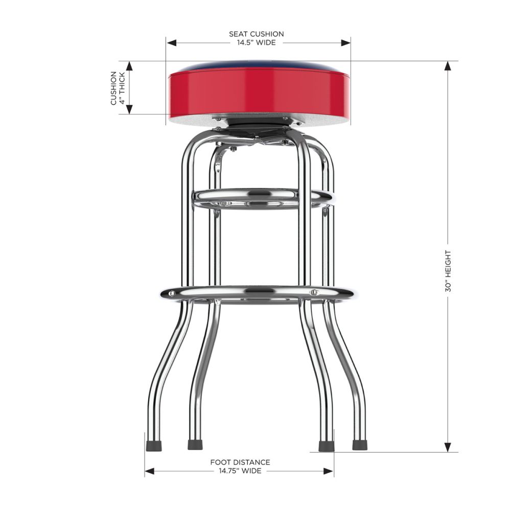 Imperial MLB Chrome Bar Stool