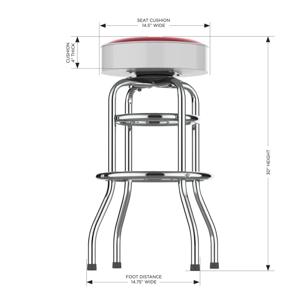 Imperial College NCAA Chrome Bar Stool