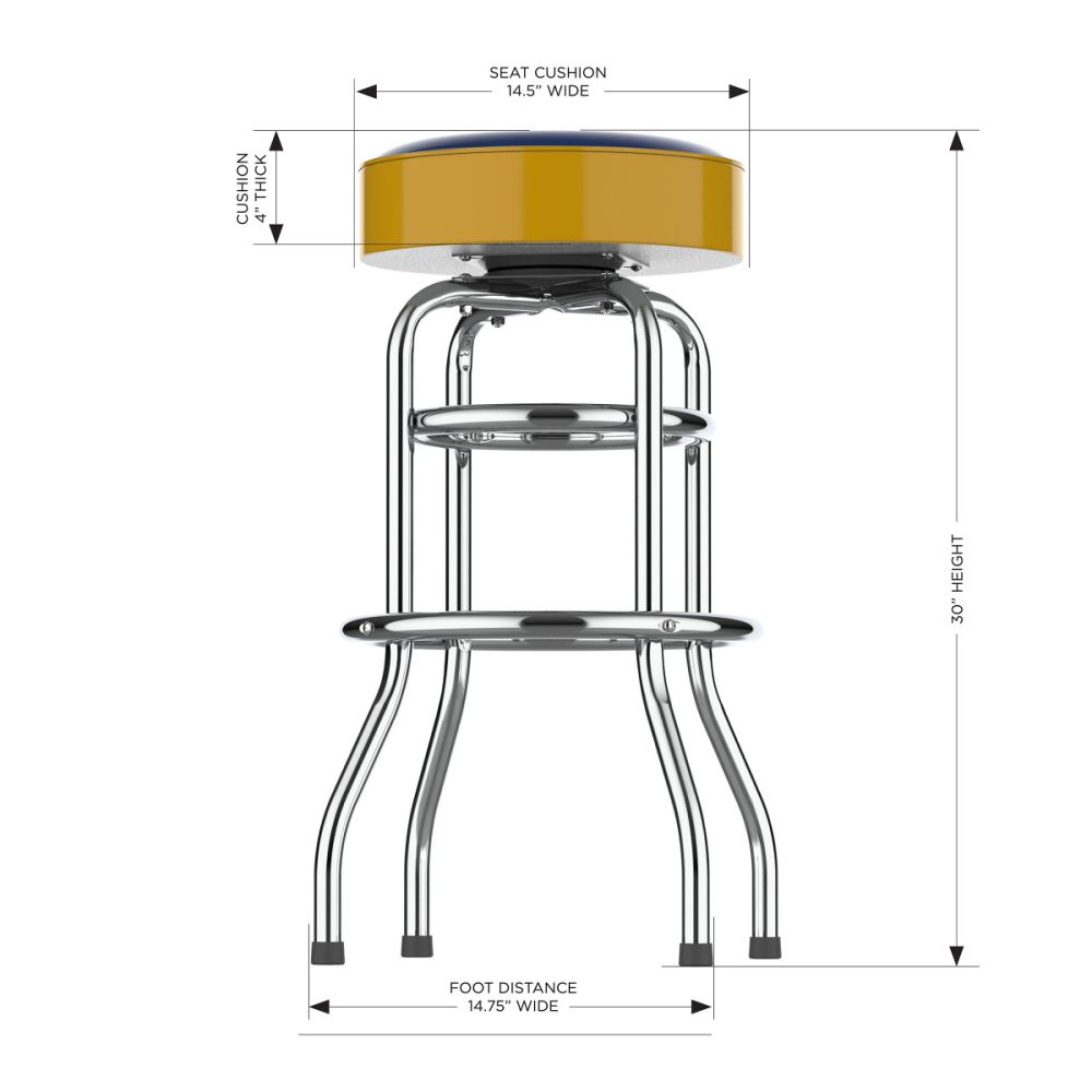 Imperial College NCAA Chrome Bar Stool