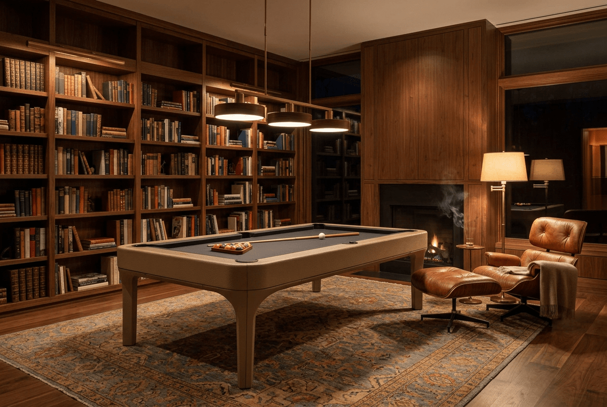 White Billiards Luca Leather Modern Slate Pool Table - White Billiards