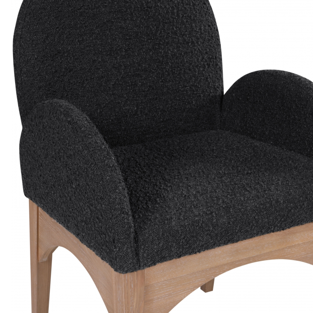 Waldorf Boucle Fabric Dining Arm Chair