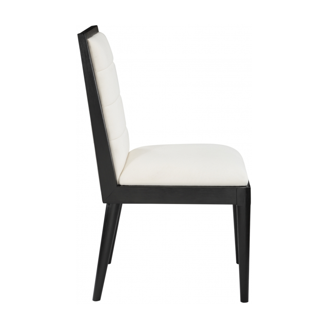 Bristol Cream Linen Textured Fabric Dining Chair