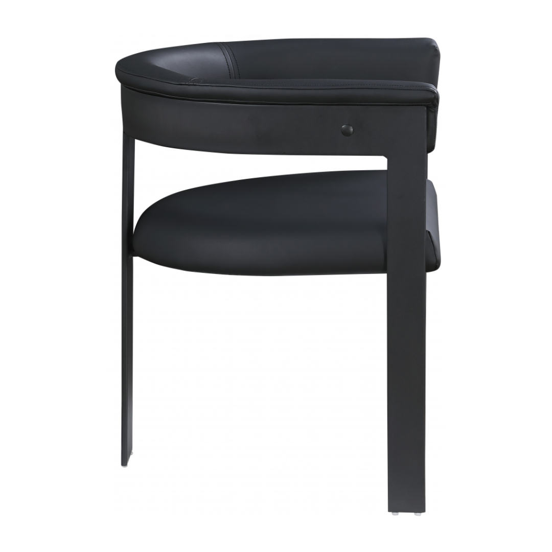 Romeo Black Vegan Leather Dining Chair