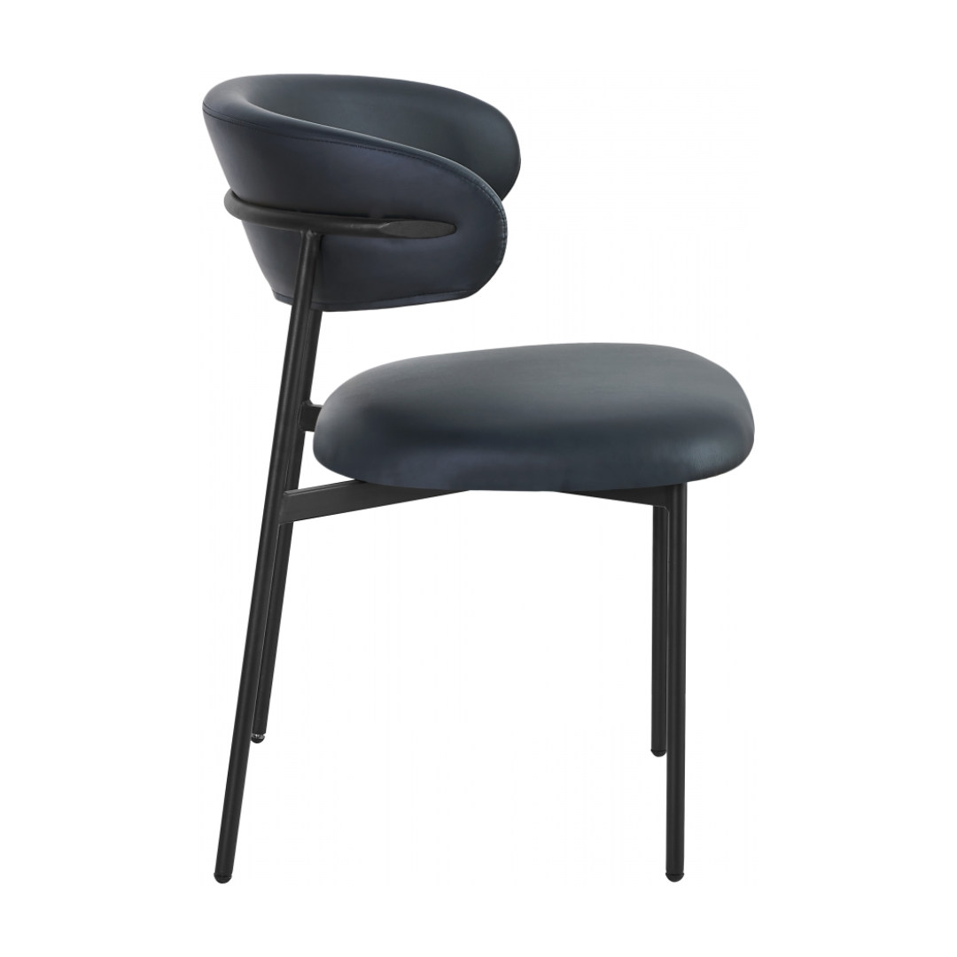 Lupita Black Vegan Leather Dining Chair