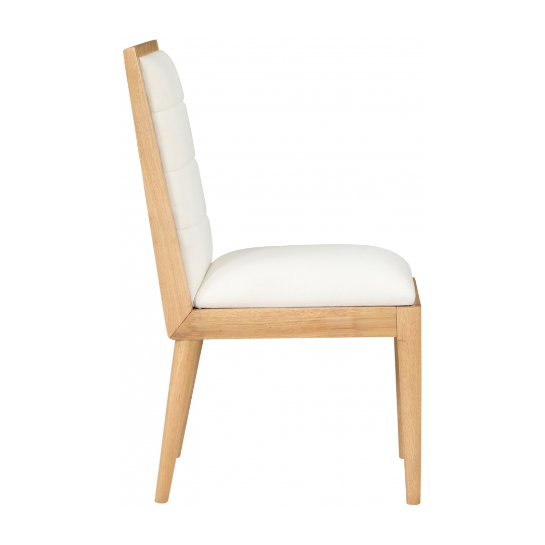 Bristol Cream Linen Textured Fabric Dining Chair